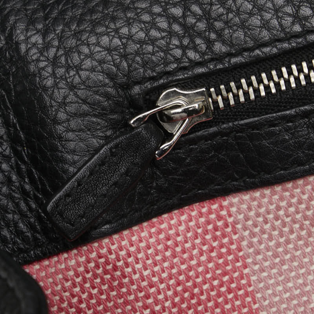 Gucci Daily Leather 2WAY Shoulder Bag Bamboo Tote Black Bag - Picture 8 of 11